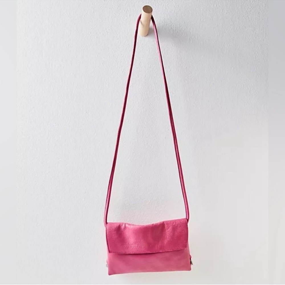 Free People Nicola Crossbody Leather Bag Pink - Picture 2 of 15